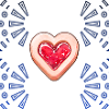 sweet cat cafe heart cookie symbol