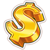 triple seven flames of craze dollar symbol