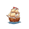 triple treasure cove hold and win ship symbol