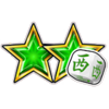 wild 27 dice green star symbol