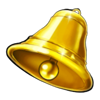 wild hot 40 hold and win bell symbol