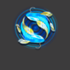 wild japan blue fish symbol