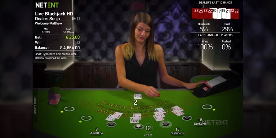 NetEnt live blackjack