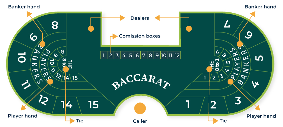 baccarat table scheme