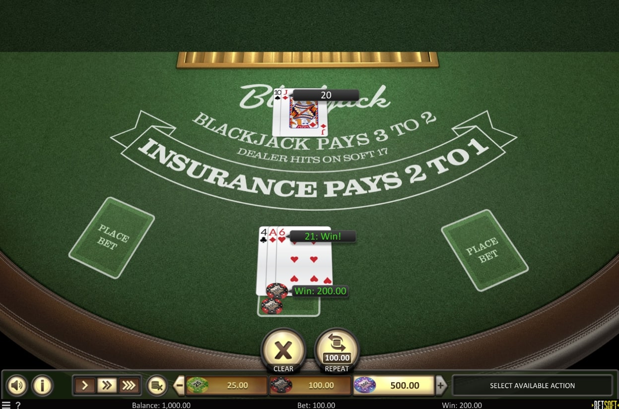 Betsoft American Blackjack juego de mesa casinos online casinoslists