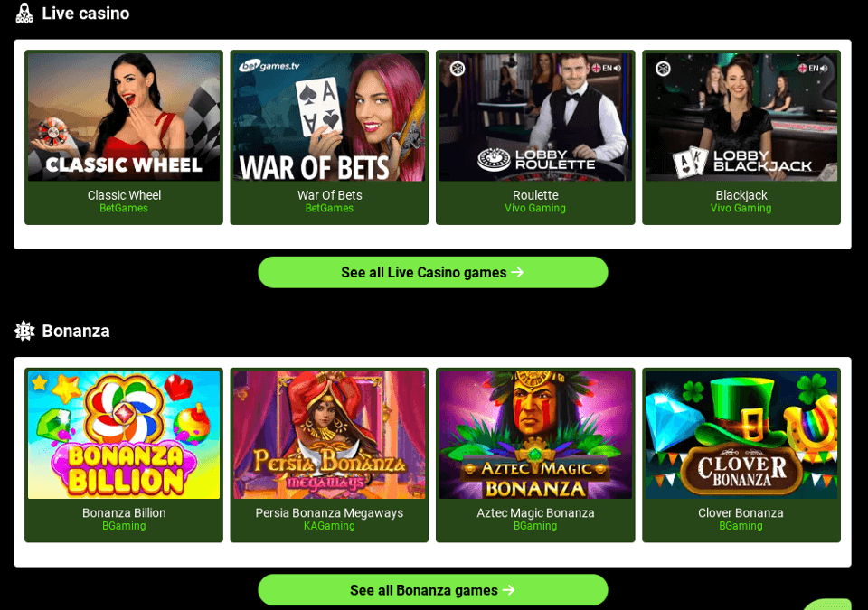 bonanzino casino games