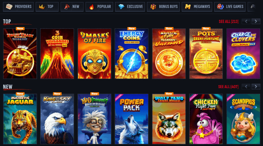 mafiacasino game library