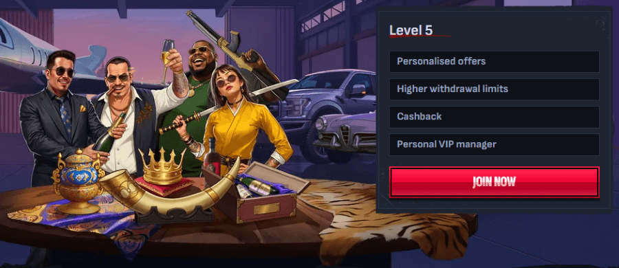 mafiacasino vip level 5