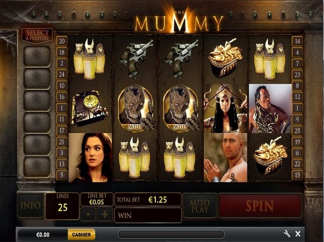 Playtech The Mummy movie inspired casino gameplay features reels free bonus