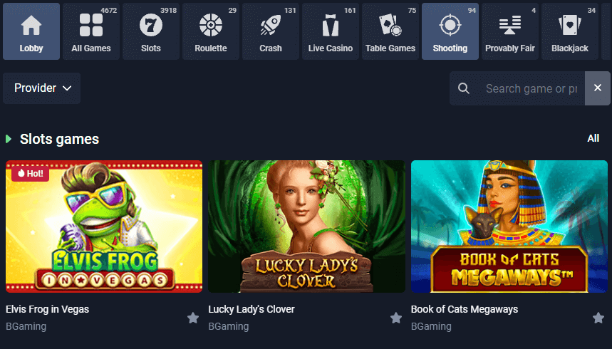 sportbet casino game library