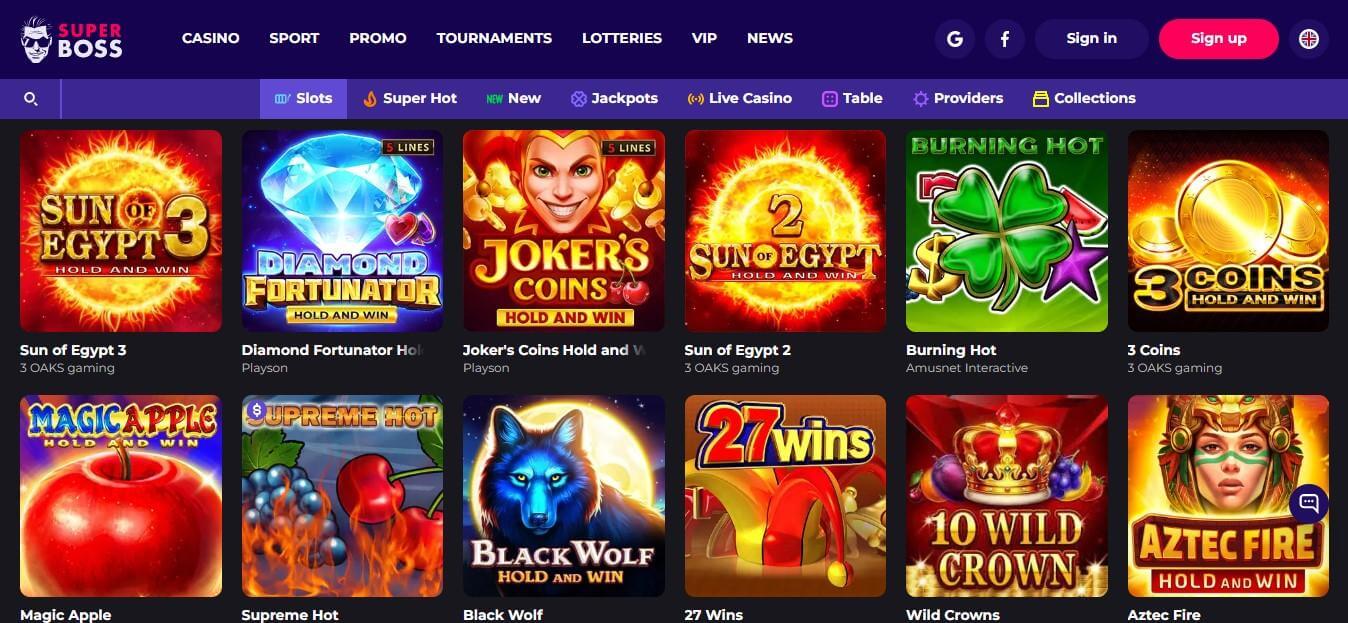 superboss casino game collection