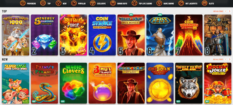 wyns casino games